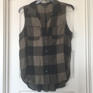 Fun Rock & Republic olive greens and black plaid.